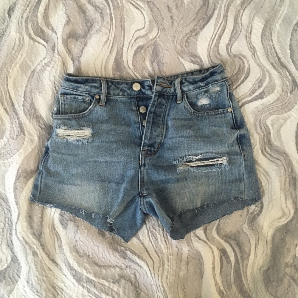 Pacsun High Waisted Distressed Cut Offs